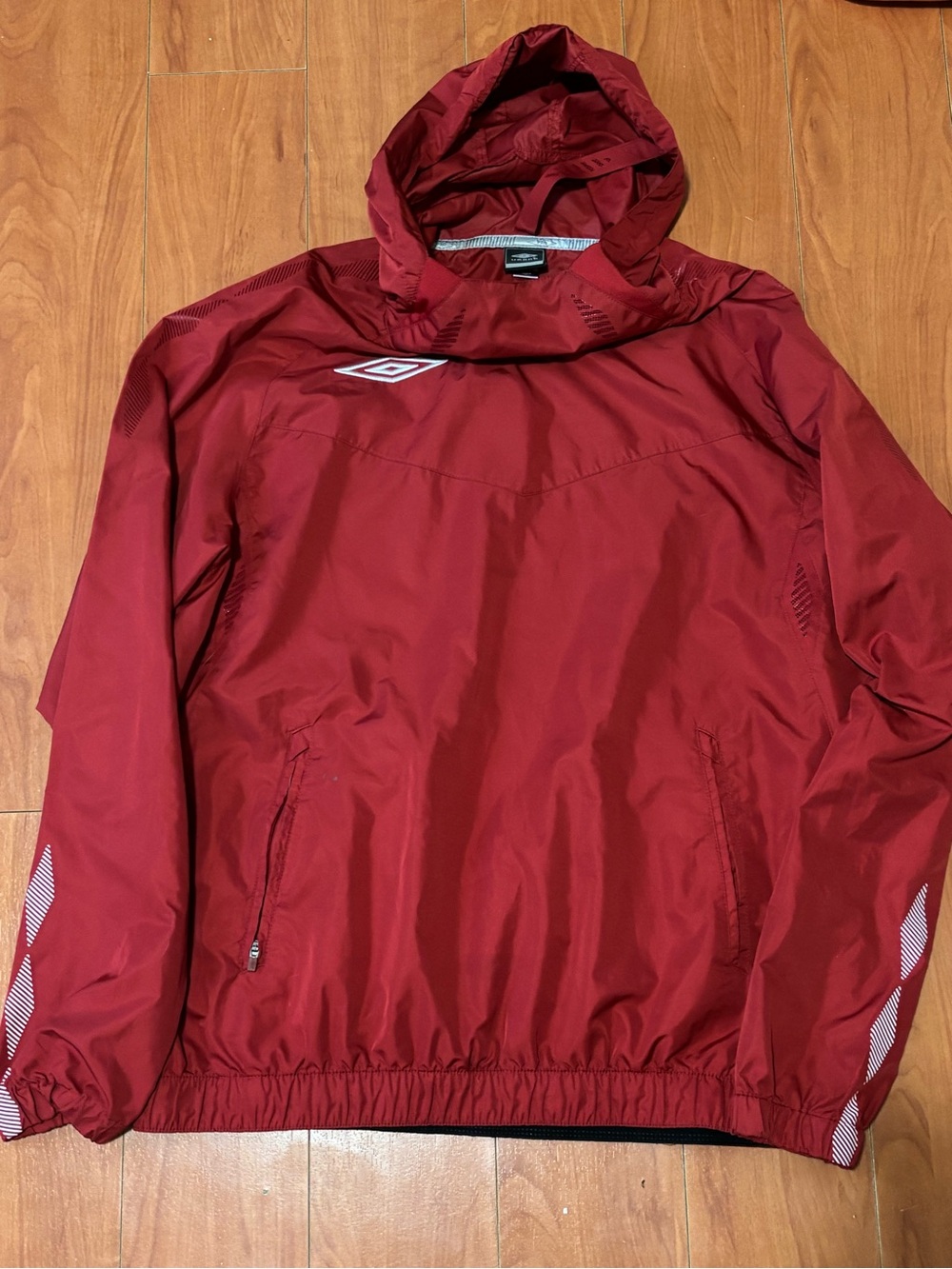 Umbro Red Hooded Athletic Jacket